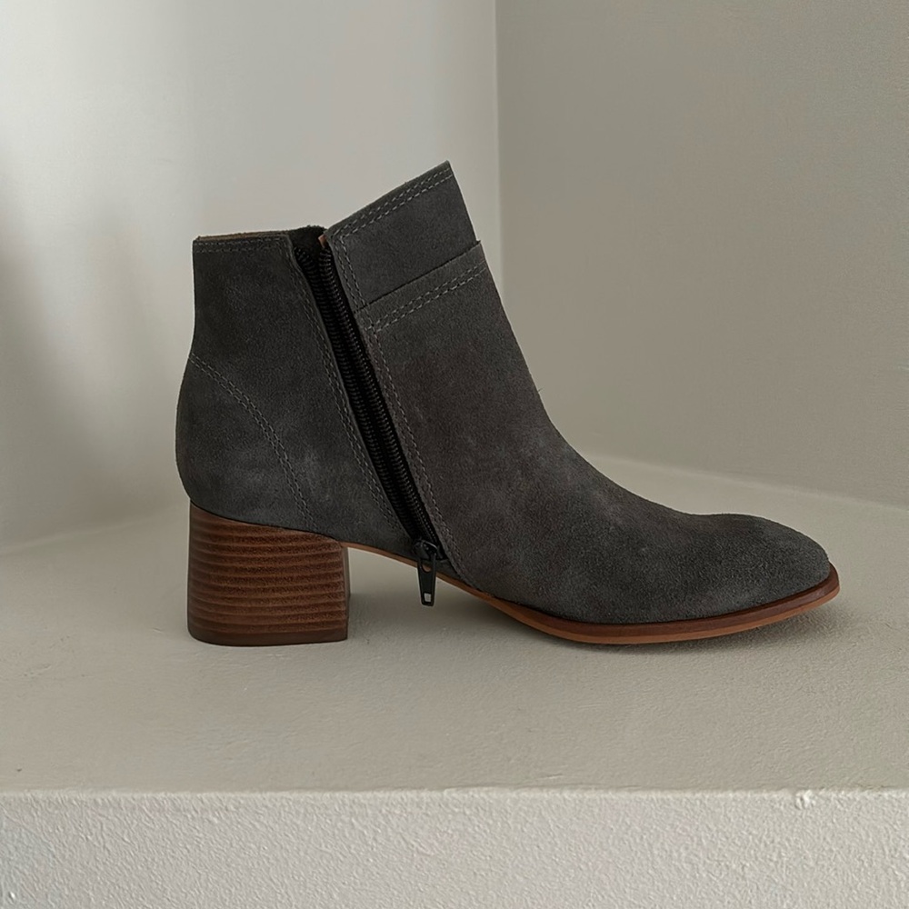 Lucky brand booties. LK-LILKA charcoal grey. Never worn, in box